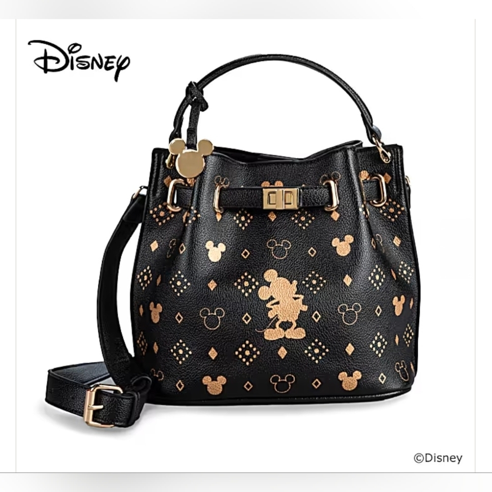 Disney Mickey Mouse Designer-Style Faux Leather Bucket Bag